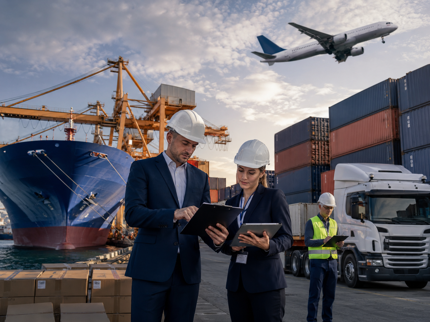 Import and export support for global supply chain coordination